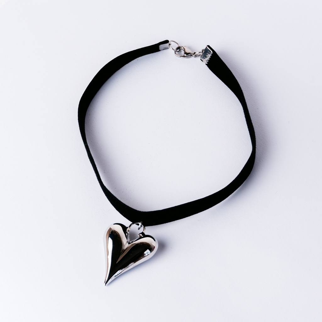Choker Corazon Plateado